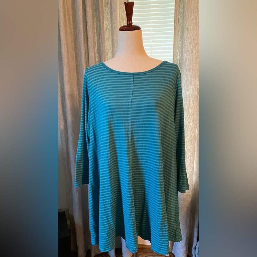 Heart Strings by Keen Aqua and Turquoise Swing Top - Sz Xl